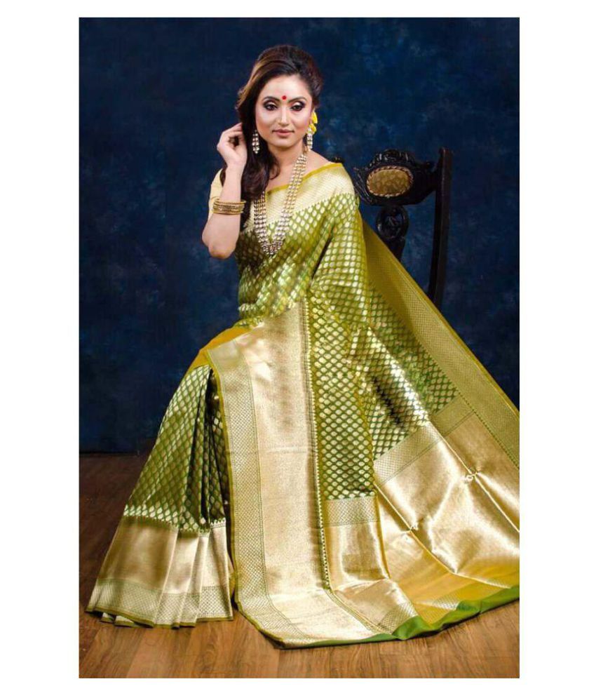 Handloom Collection Green Bengal Handloom Saree - Buy Handloom ...