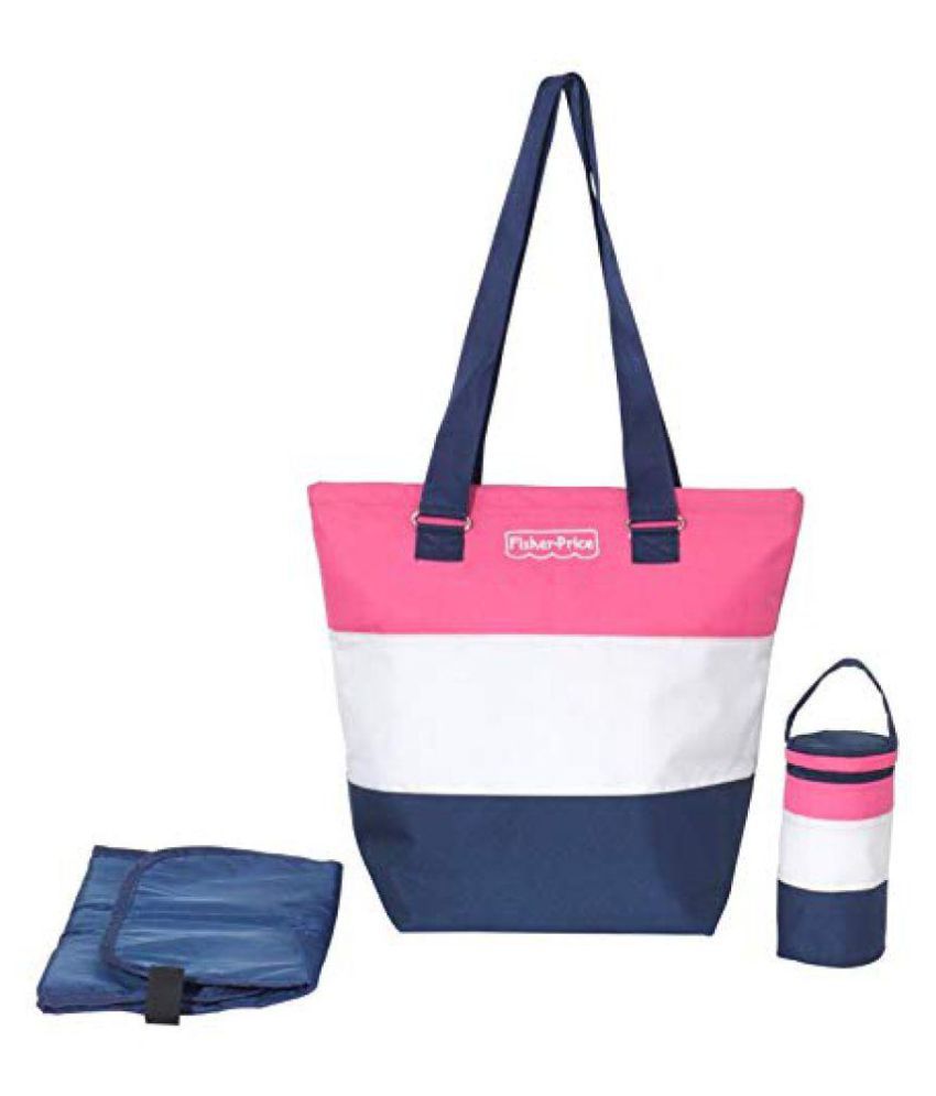     			PrettyKrafts Pink Polyester Diaper Bag ( 38 cm