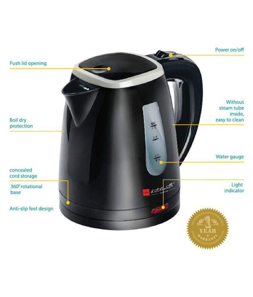 Cello Quick Boil 600 B 1 Liters 1200 Watts Stainless Steel Electric