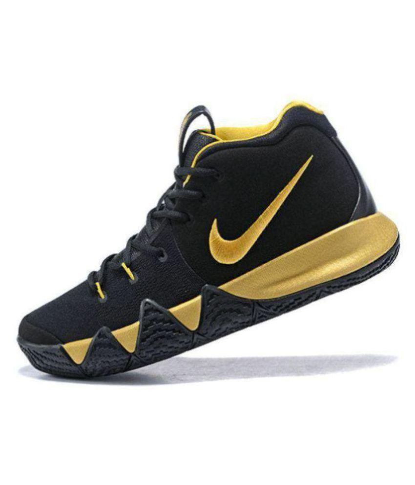 kyrie 4 black and gold