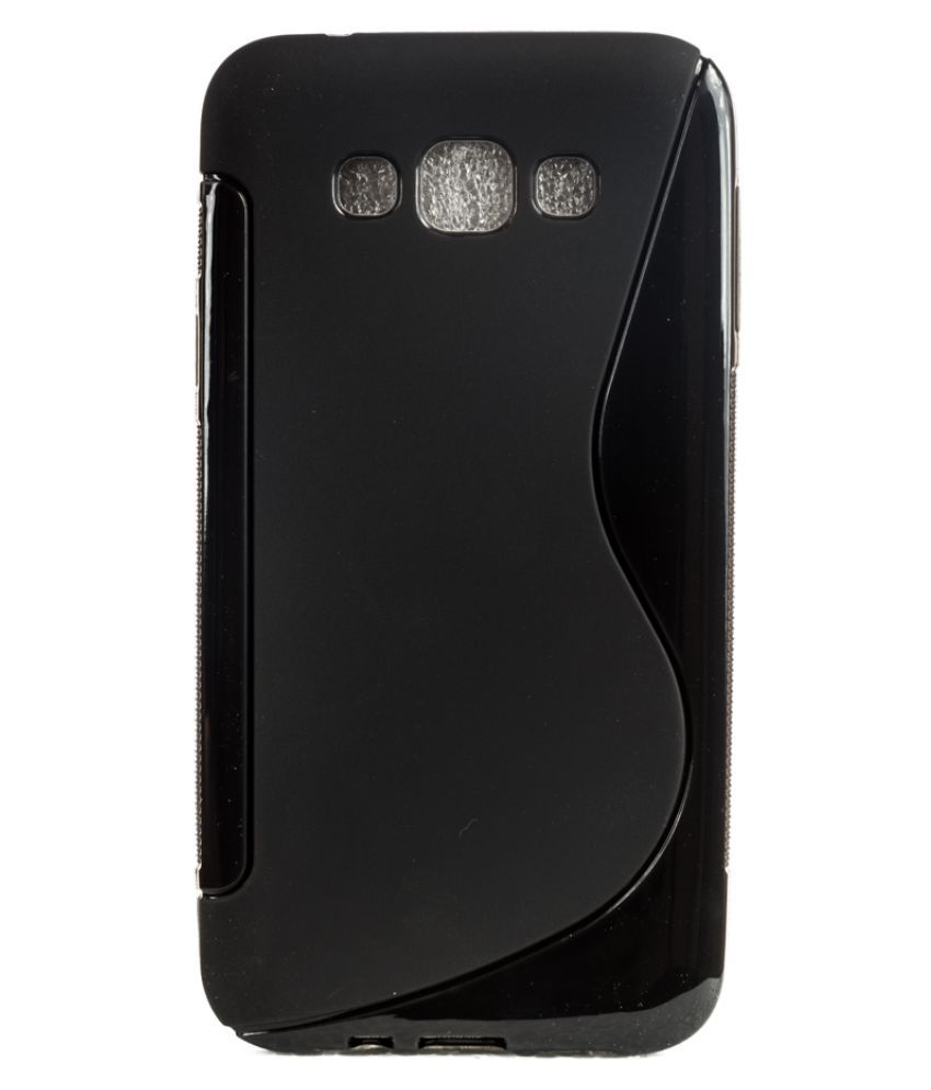 Samsung Galaxy E7 Plain Cases Video Tronix Black Plain Back Covers