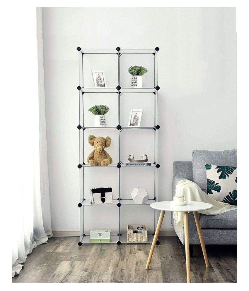 10 Cube House Of Quirk Diy Bookcase Media Storage Standing Shelf Storage Cabinet Transparent White Buy Online At Best Price In India On Snapdeal