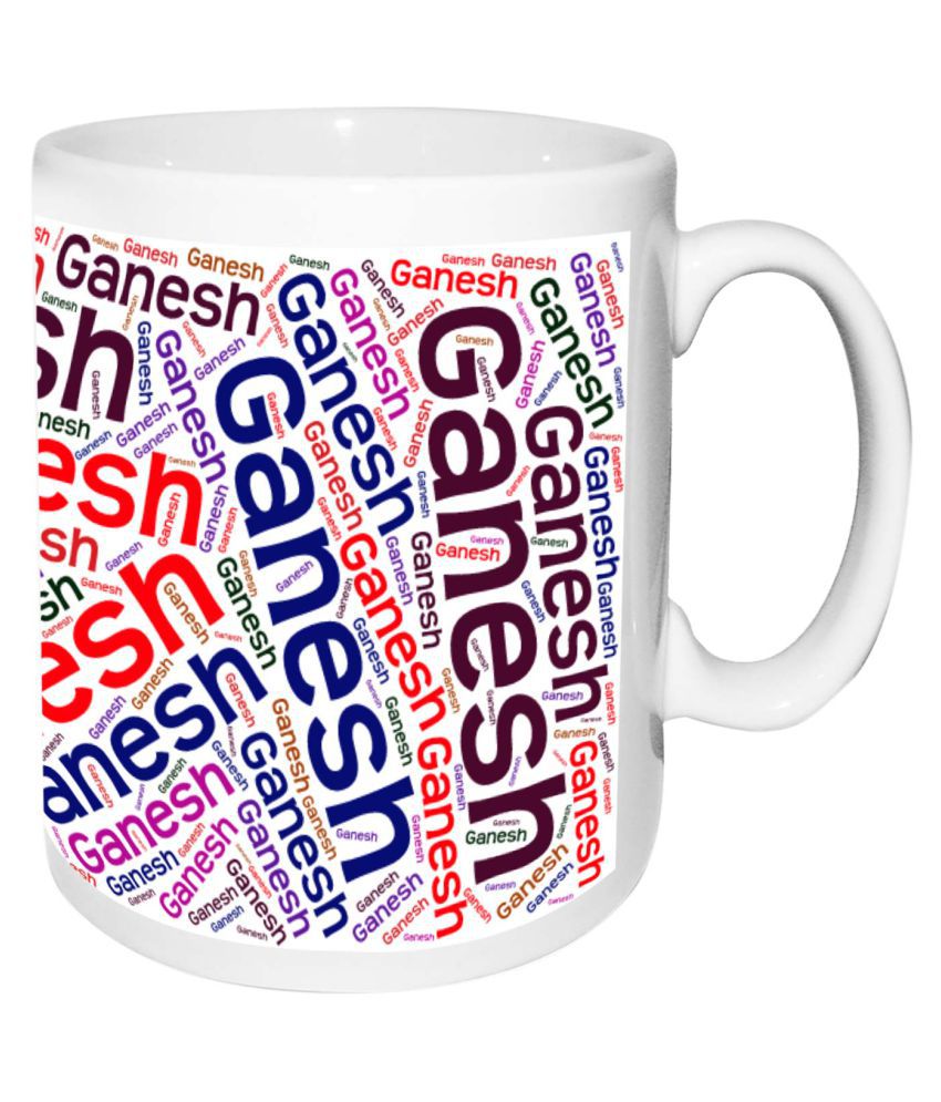 Ganesh Name white MugBirthday & Anniversary Gift: Buy Online at ...