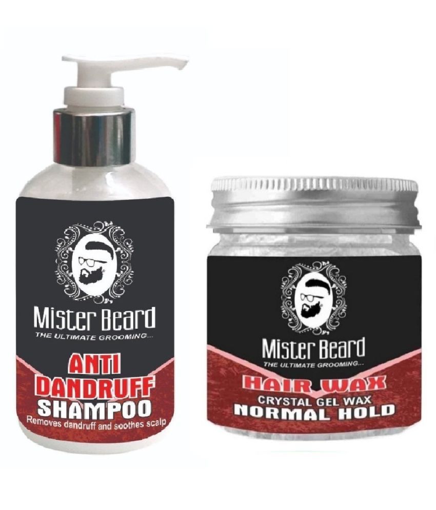 MISTER BEARD Anti Dandruff Shampoo 200ml WITH Normal Hold Hair Wax 100