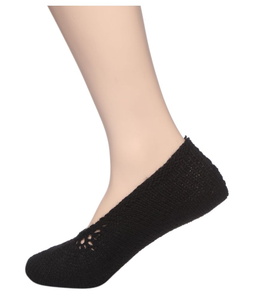    			KC Store - Black Woollen  Women's Ankle Length Socks ( Pack of 1 )