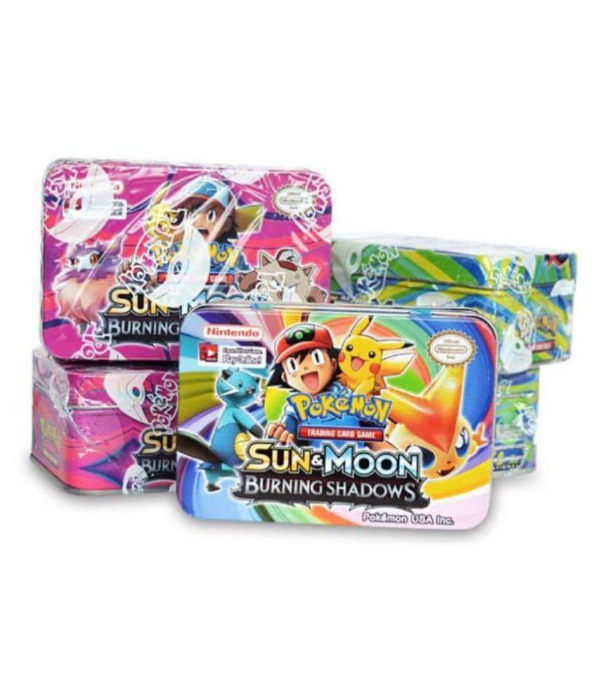 Authfort Sun & Moon Burning Shadows Card Game with Metal Box Latest