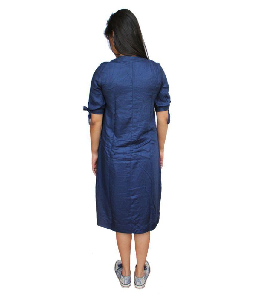 navy a line gown
