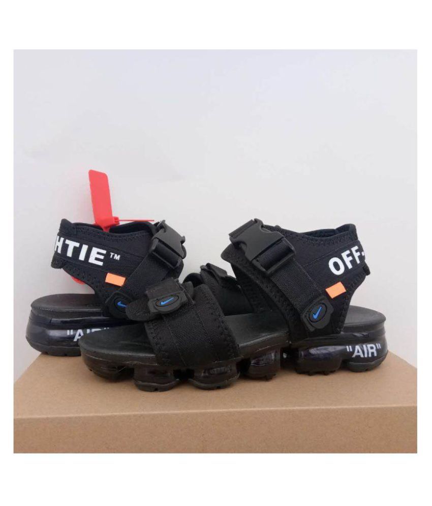 nike black denim sandals