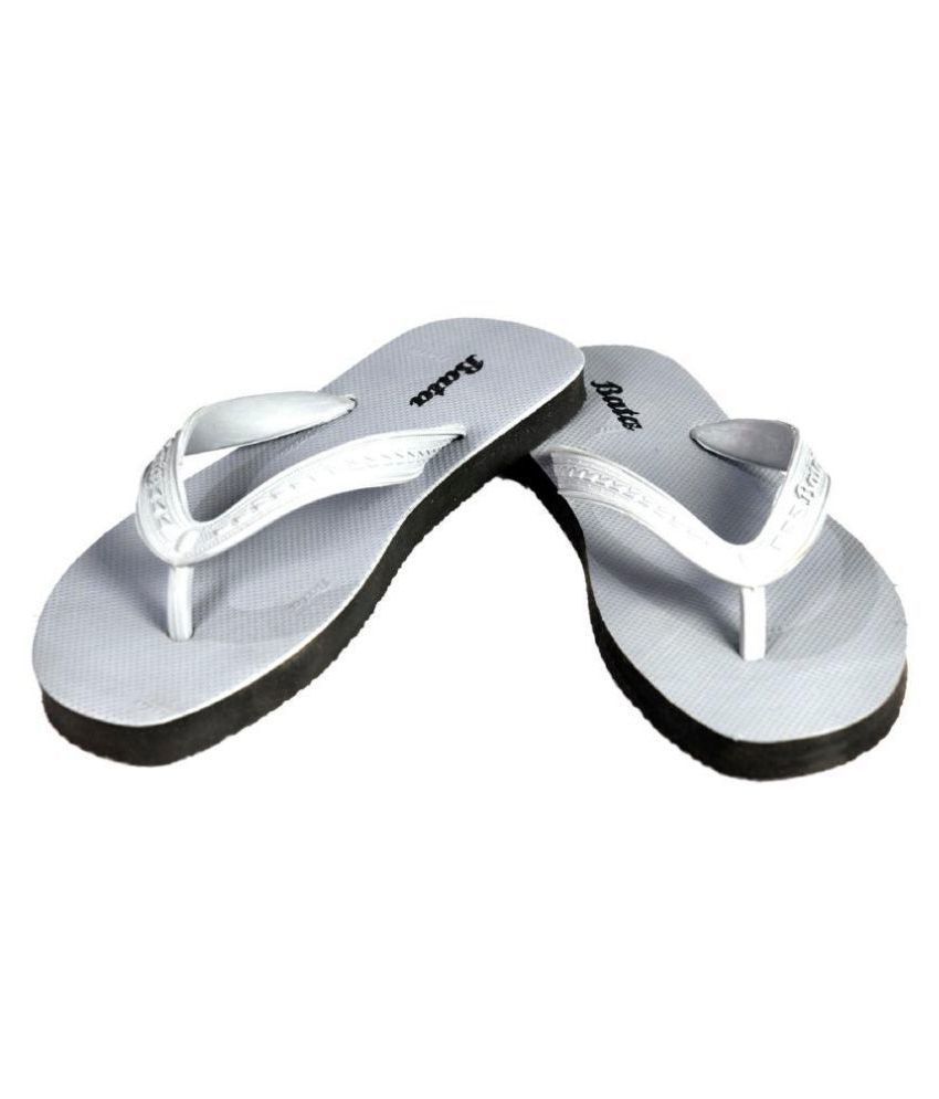 bata white slippers