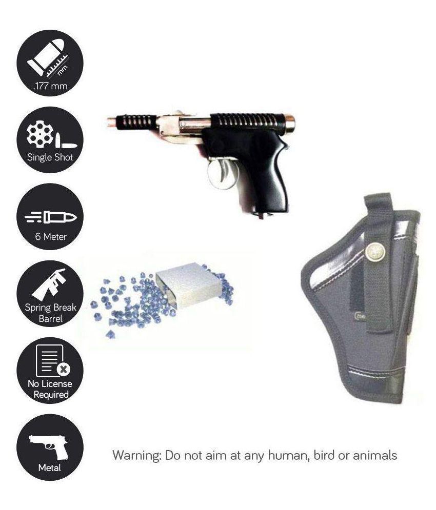 Dynamic Mart 007 Metal Air gun Multicolour with free Cover & 100