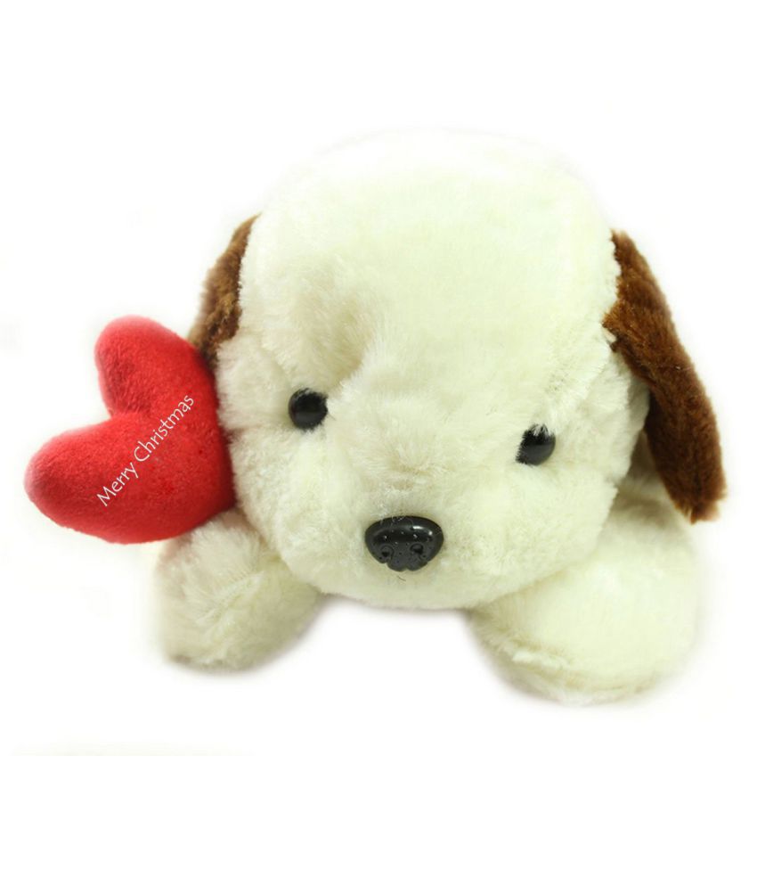     			Tickles Cute Laying Dog with Christmas Wishes Soft Stuffed Plush Animal for Kids Room (Color: Red & White Size:20 cm)