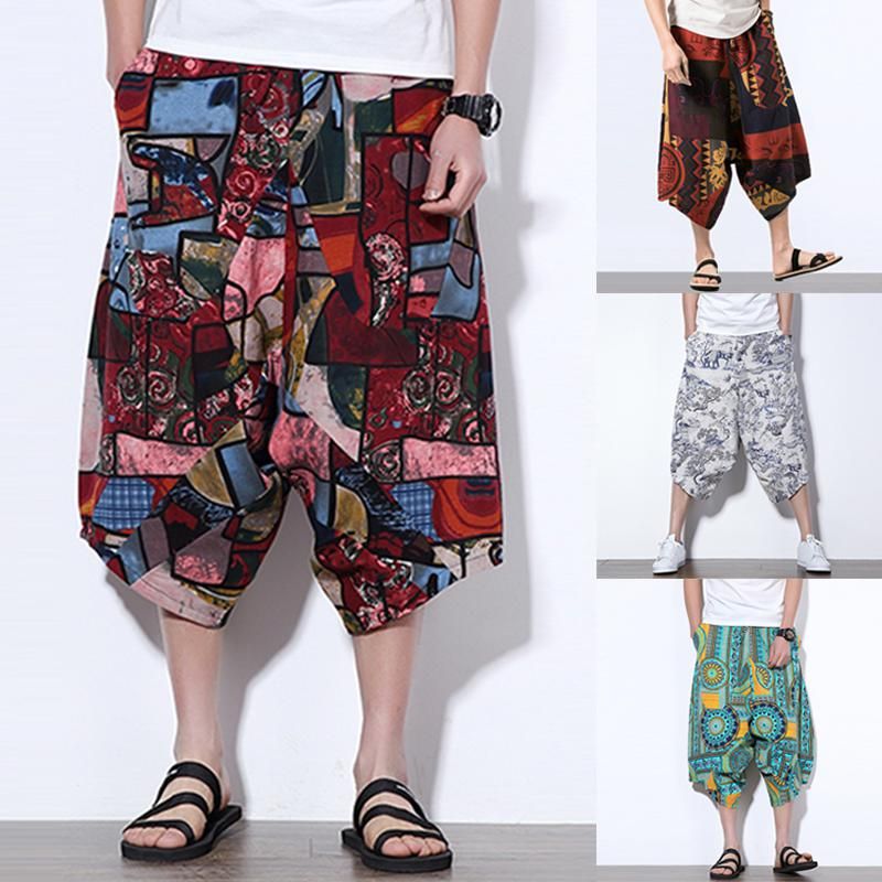 S 5xl Incerun Men Casual Harem Pants Autumn Baggy Ethnic Print Loose