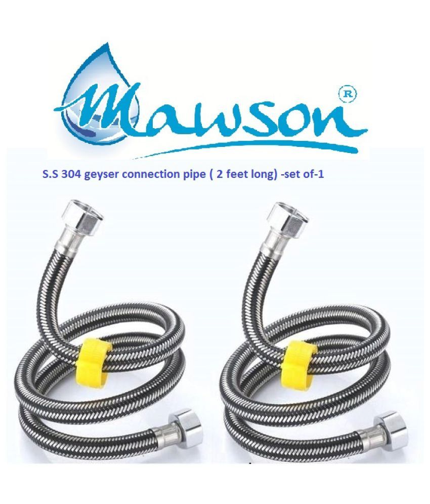 MAWSON hot amp; cold water SS geyser 2 feet long Steel Connection Pipe