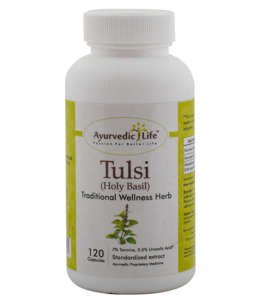 Ayurvedic Life Tulsi Capsule 400 mg Pack of 5 Buy Ayurvedic Life Tulsi