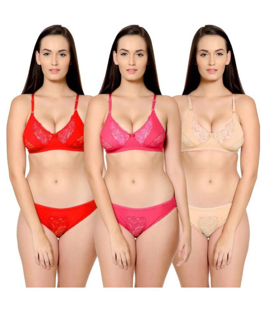 Buy SK LINGERIES Cotton Bra and Panty Set Online at Best Prices in
