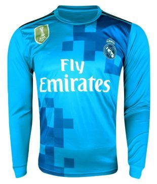 real madrid blue jersey full sleeve