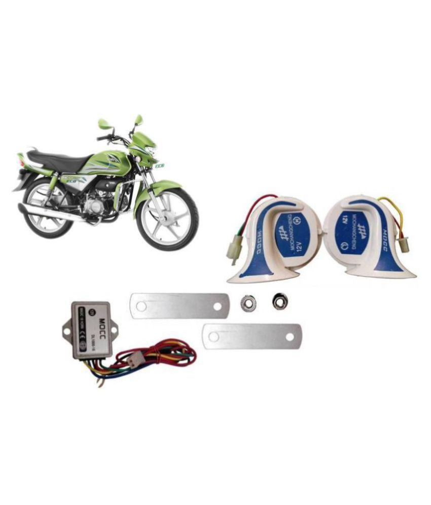 MOCC Horn For Bike Cars & Two Wheelers Set of 2 (High & Low Tone