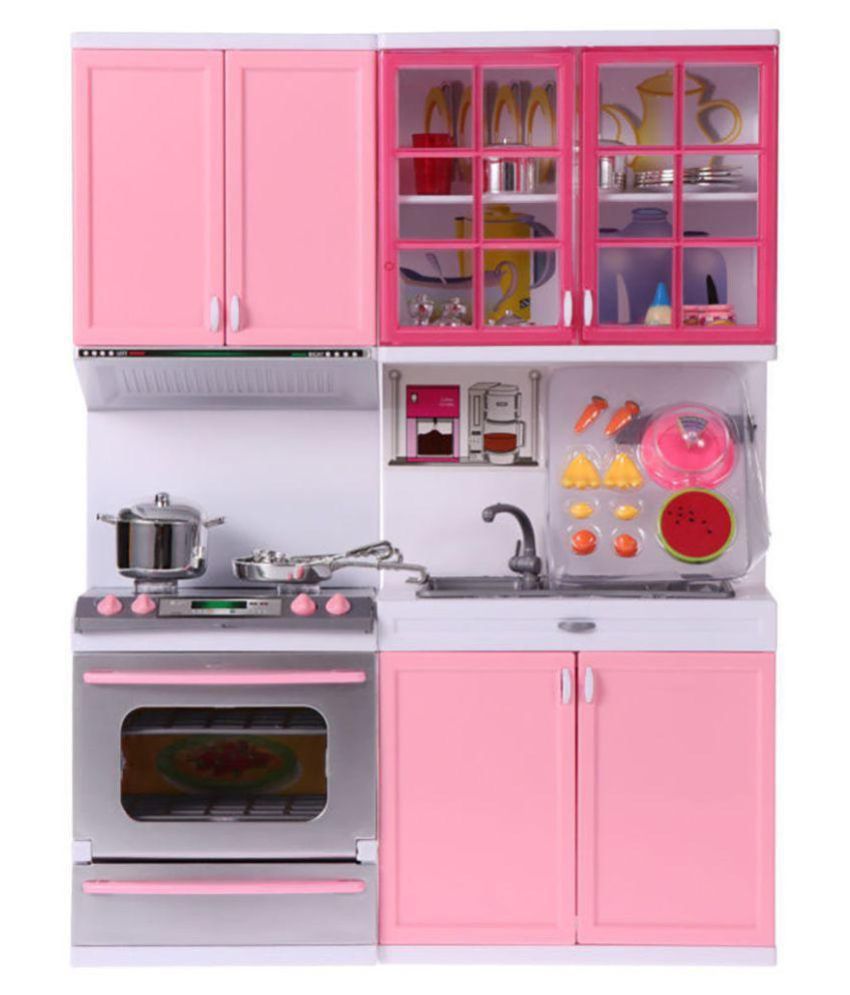 Kitchen Set Kids Luxury Battery Operated Kitchen Set Toy With Light And