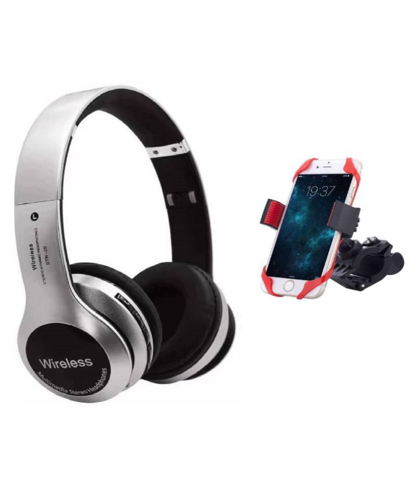 Avika Headphone & Mobile Holder COMBO Over Ear Wireless With Mic Headphones/Earphones Buy