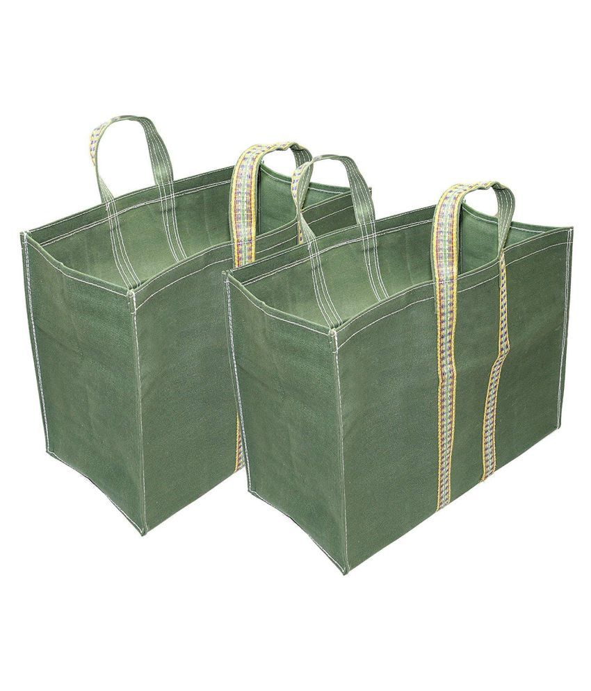 Classic Canvas Shopping Bags for Milk, Grocery, Vegetable with Reinforced Handles(18x8x12-inches ...