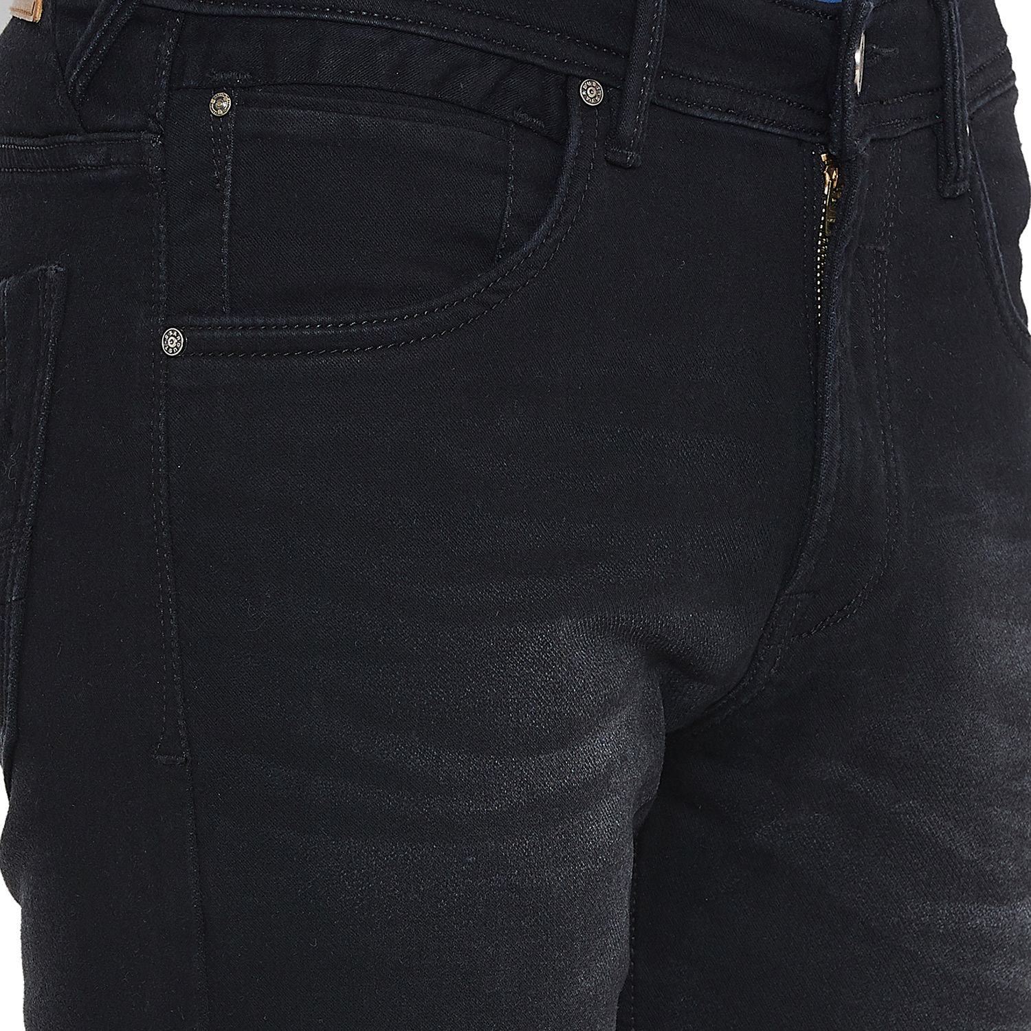 black regular fit jeans mens