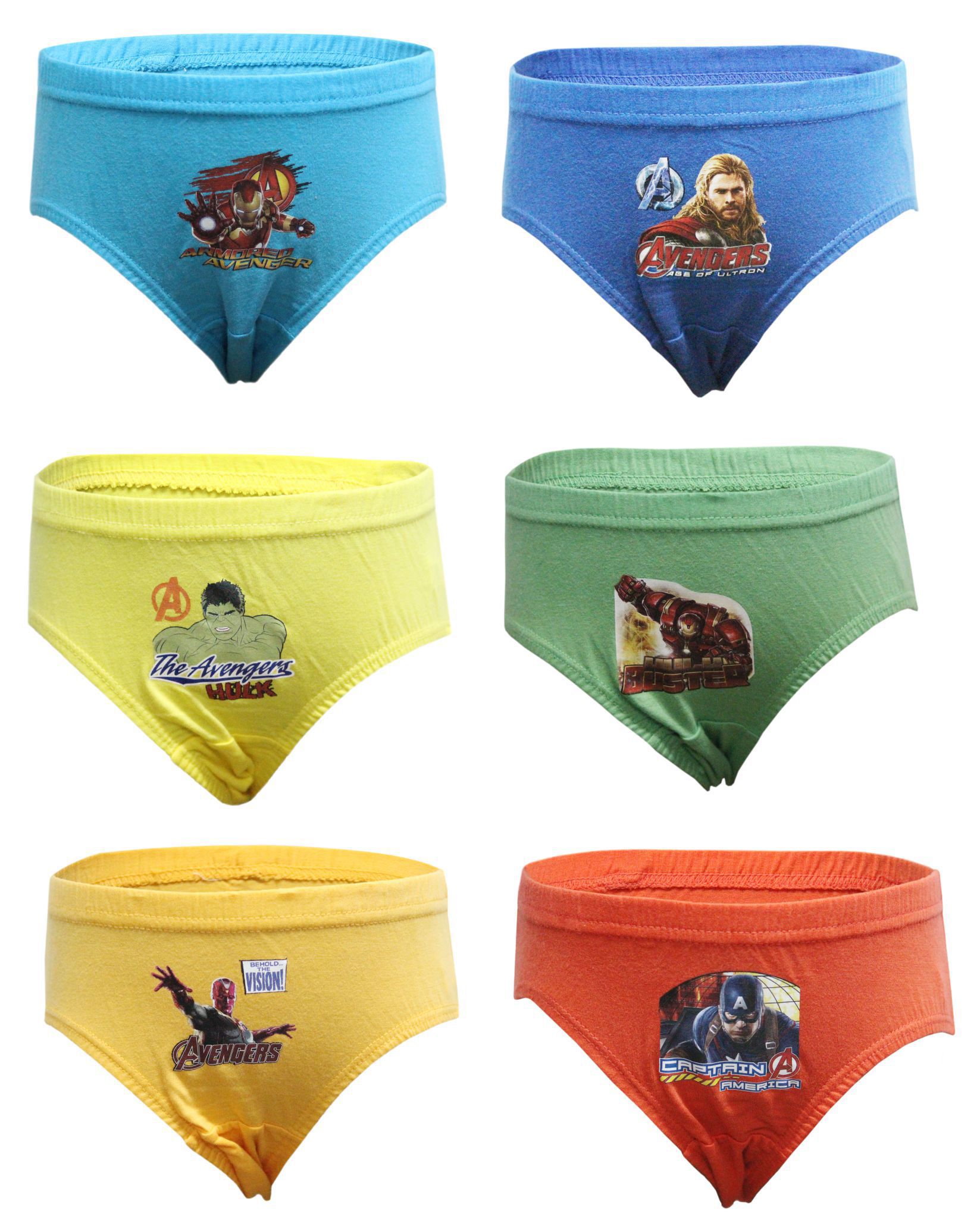    			Bodycare Avengers Printed Boys Brief Pack of 6(Print May Vary)