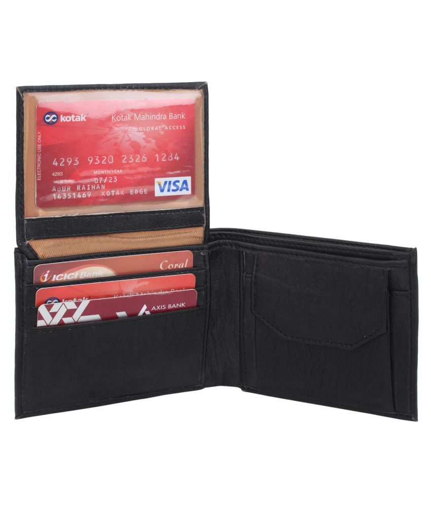 ATSH PU Black Casual Regular Wallet: Buy Online at Low Price in India ...