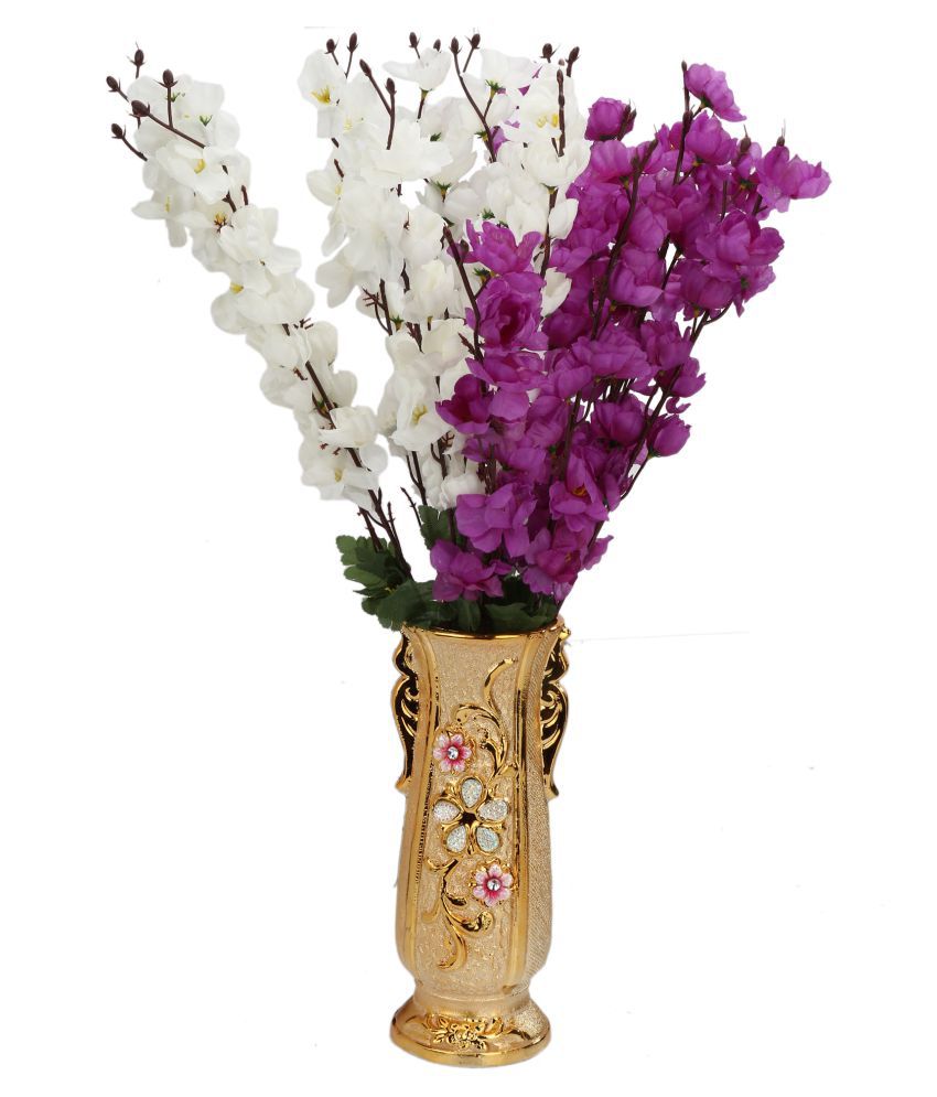 AFAST Orchids Multicolour Artificial Flowers Bunch - Pack of 2