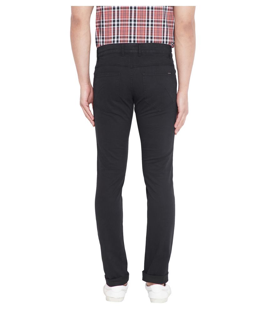 black tapered chinos