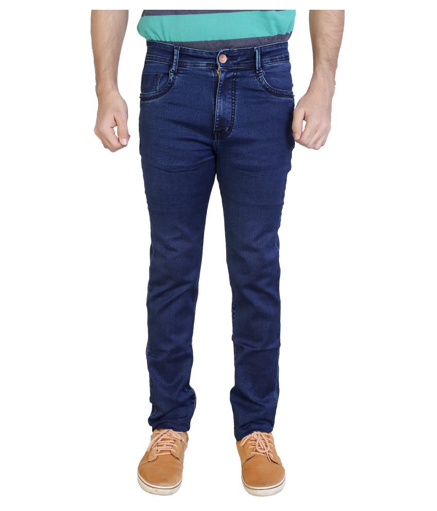 Awack Navy Blue Slim Jeans