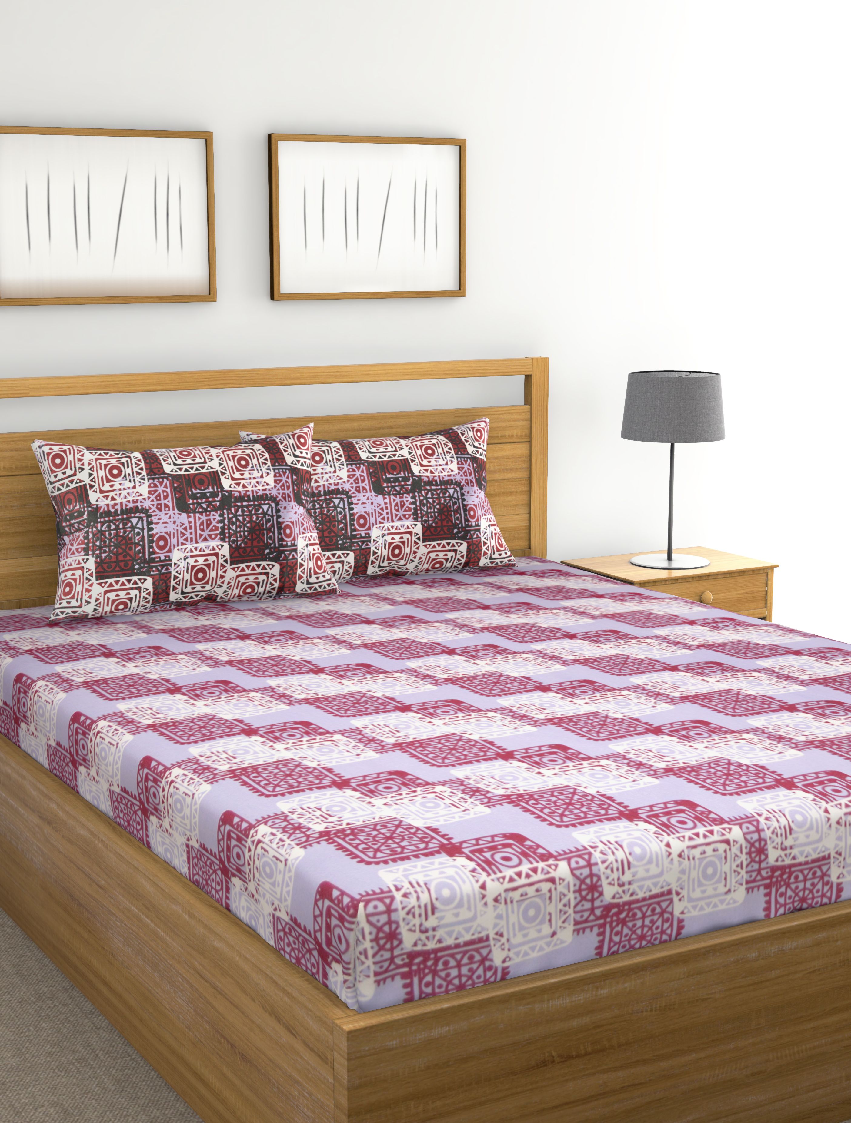 Raymond Home Cotton Double Bedsheet with 2 Pillow Covers ( x ) Buy Raymond Home Cotton Double