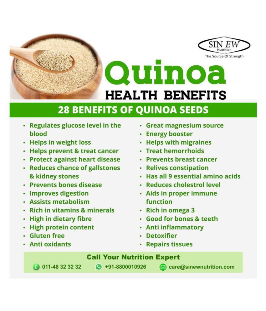 Sinew Nutrition Gluten Free White Quinoa Seeds 200 gm Buy Sinew