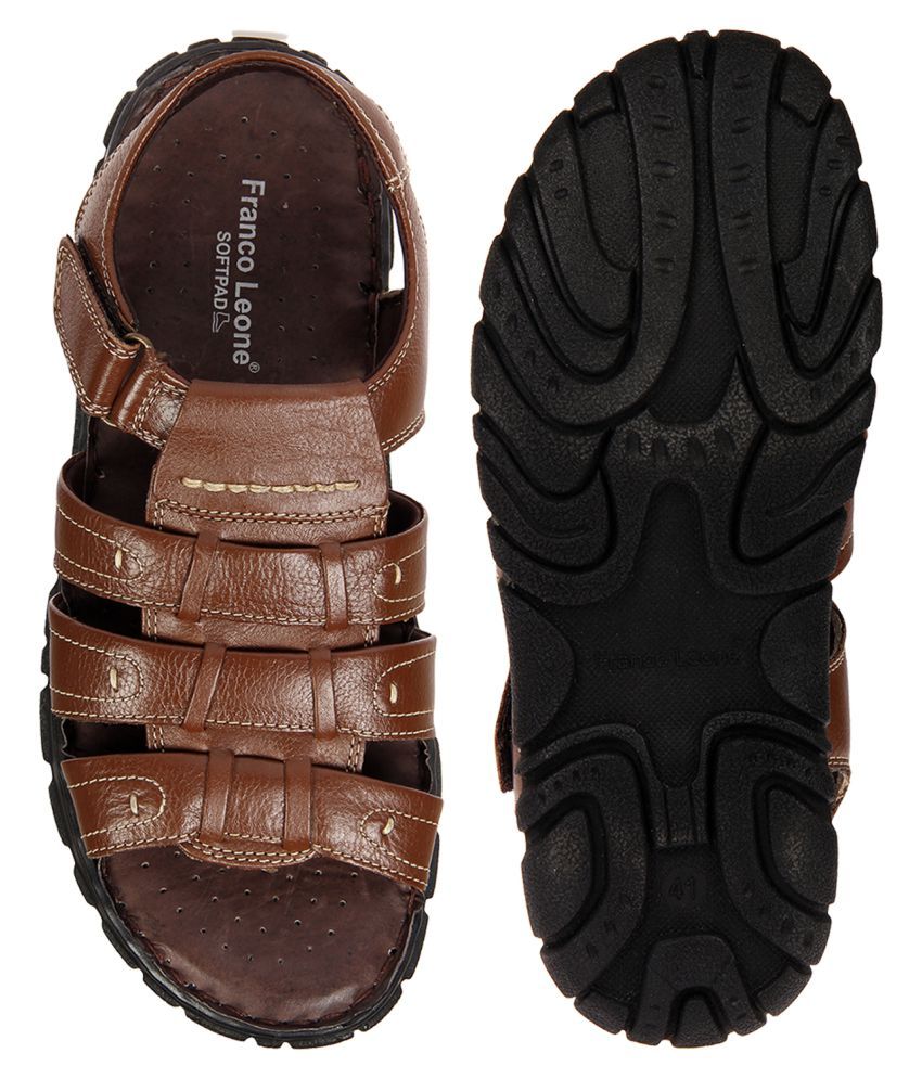 franco leone tan sandals