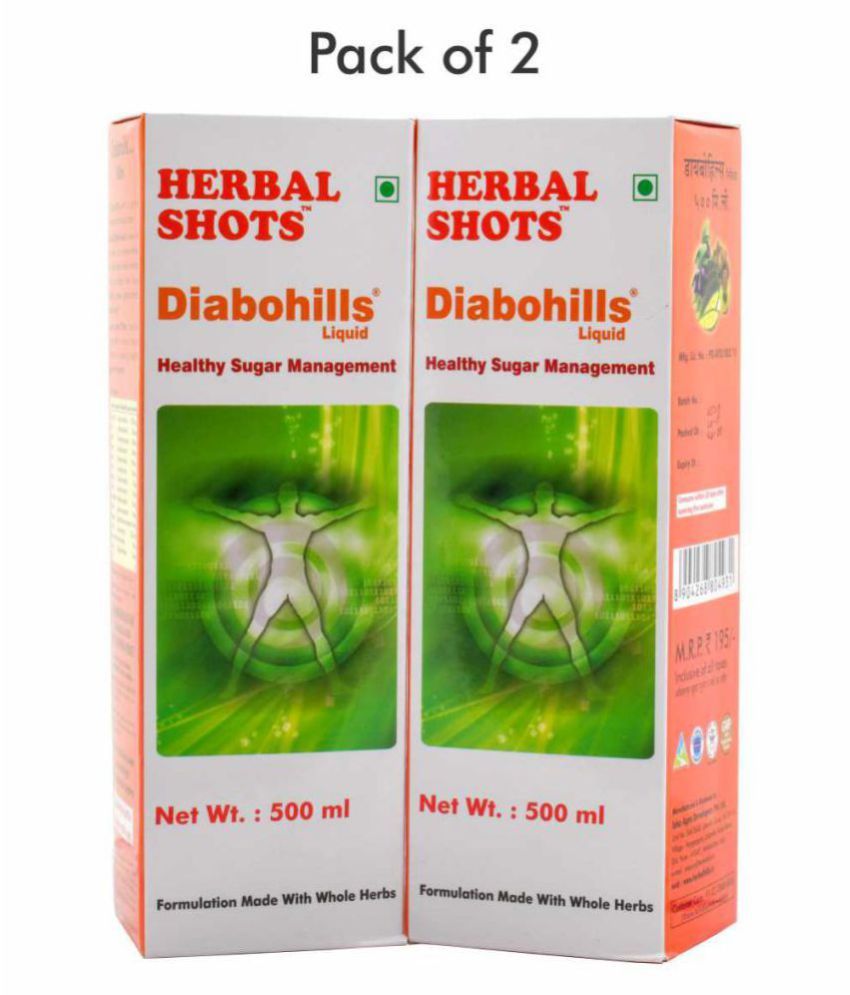     			Herbal Hills Diabohills Herbal Shots Liquid 500 Ml Pack of 2