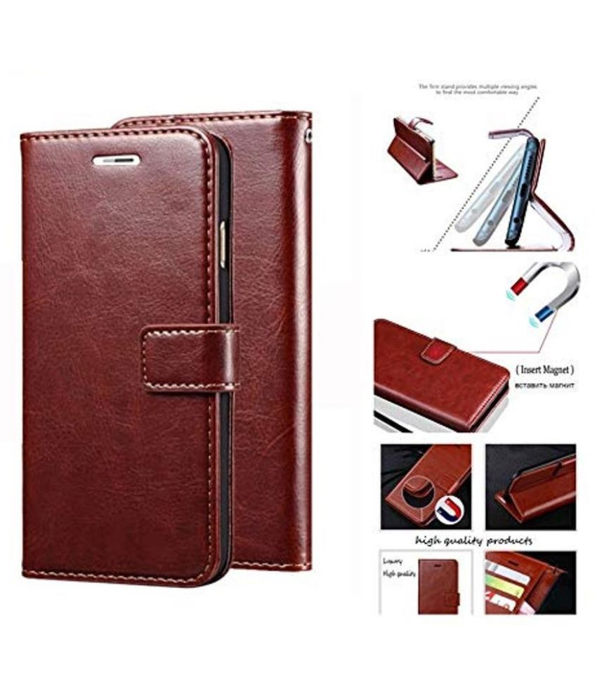 Apple Iphone 7 Plus Flip Cover by Designer Hub Brown