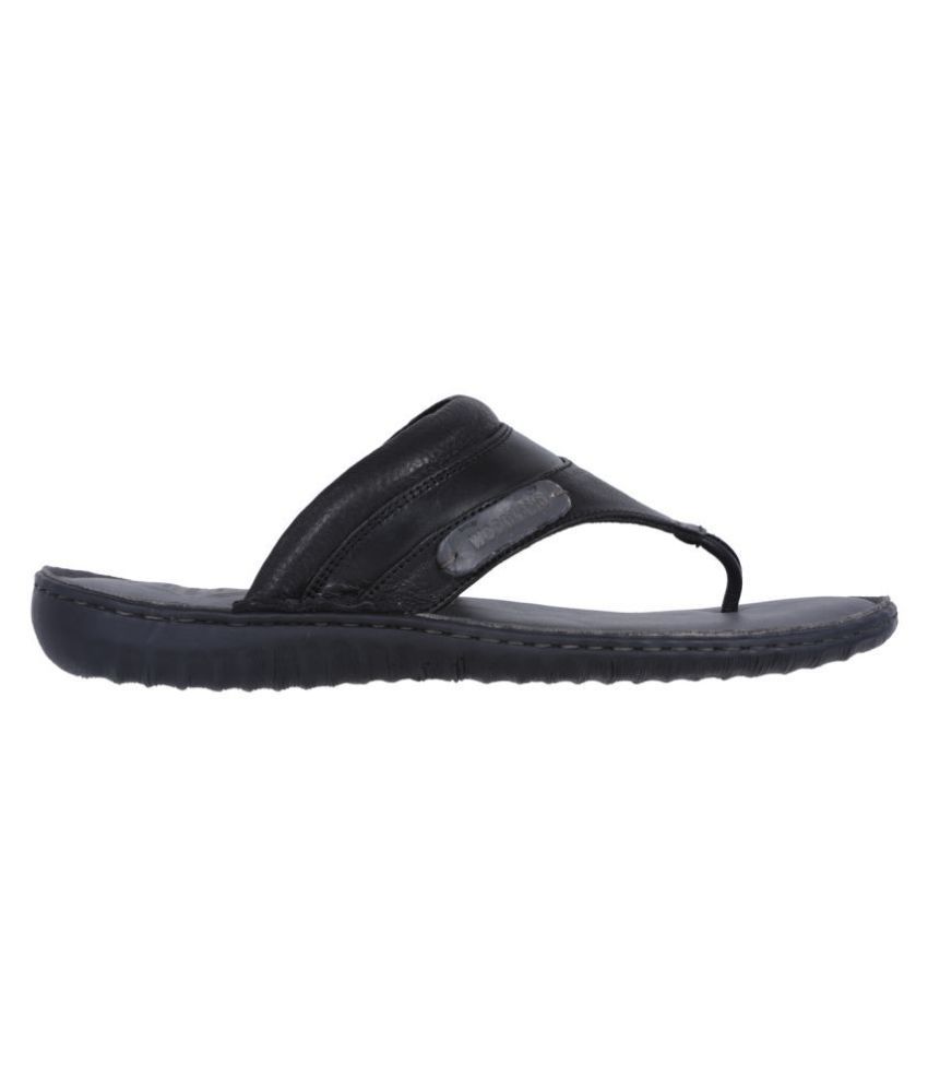 woodland black slippers