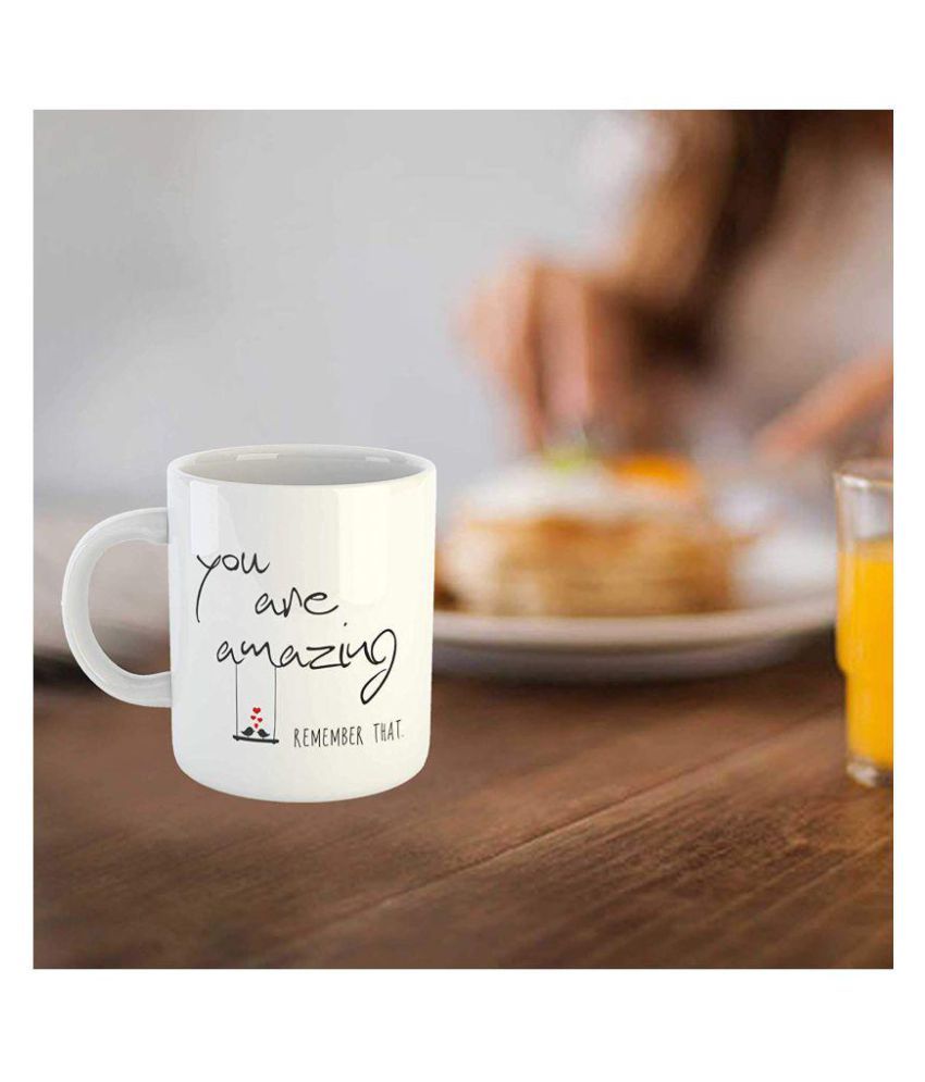IMPRINT You are Amazing Remember That Inspirational Quotes Printed Coffee Mug White 11 oz by IMPRINT IMPRINT You are Amazing Remember That Inspirational Quotes Printed Coffee Mug White 11 oz by IMPRINT