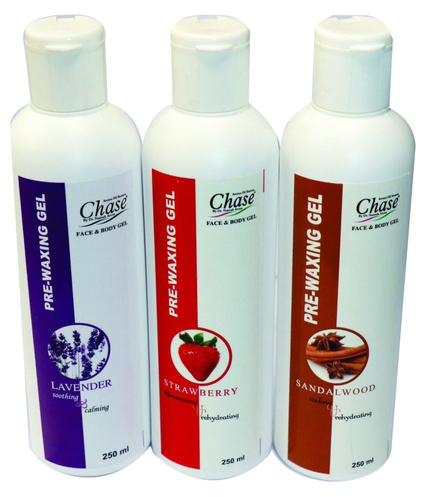 Chase Pre Waxing Hair Removal Gel 250 ml Pack of 3 Buy Chase Pre