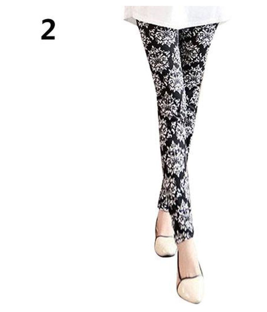 Fashion Women's Skinny Printed Stretchy Pants Leggings Slim Pencil Tight Pants