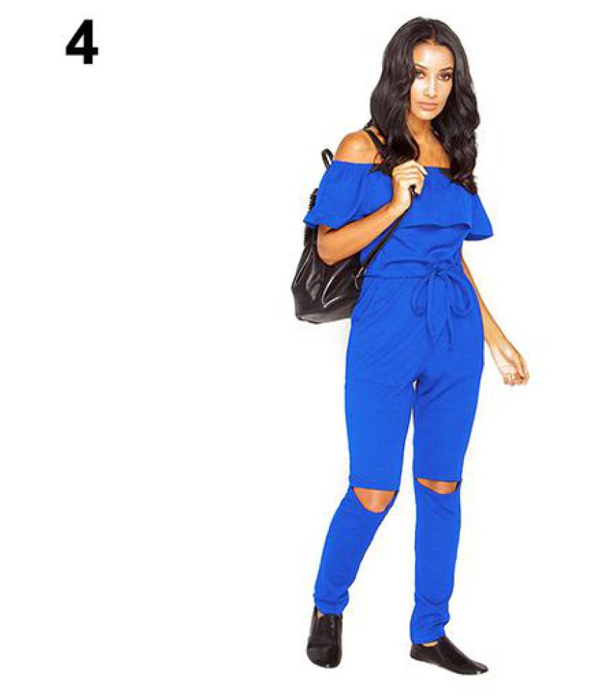 off the shoulder short sleeve jumpsuit