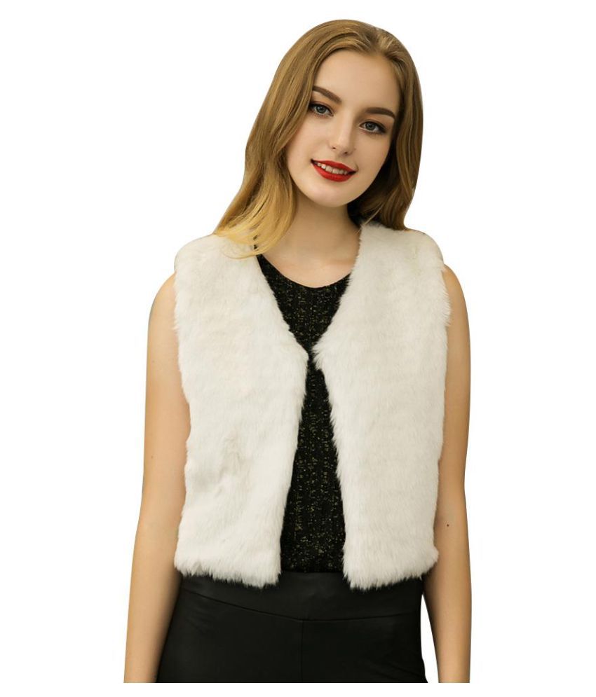 Luxury Women's Soft Faux Fur Gilet Vest Sleeveless Jacket Winter Warm ...