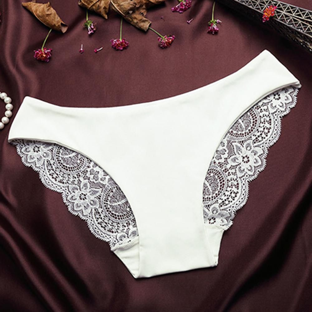 Buy Sexy Women Lace Flower Panties Soft Cotton Underwear Low Rise Briefs Knickers Online At Best 0651