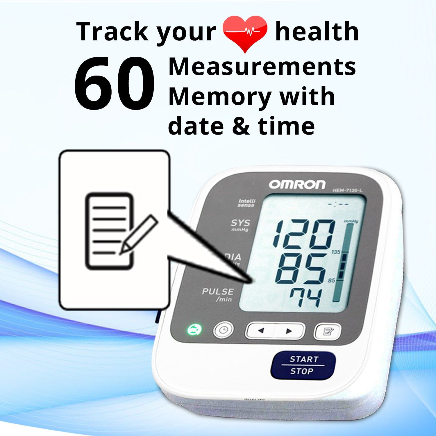 Omron HEM 7130L Fully Automatic Digital Blood Pressure Monitor With