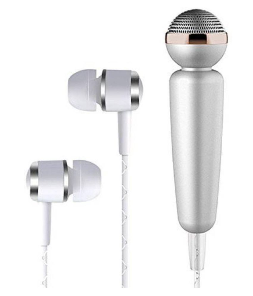 Buy Trost Ear Wired Earphones Karaoke Mic Speaker Wired Microphones(Mic