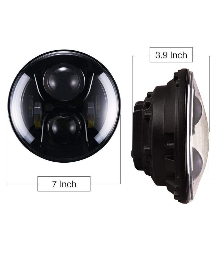 Headlight high/Low Beam 7 Inch LED Headlight Half Ring for Royal