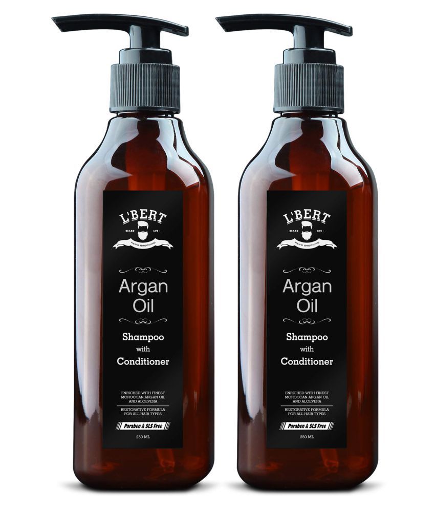 LBERT Argan Oil  (COMBO PACK OF 2) Shampoo + Conditioner 500 ml Pack of 2