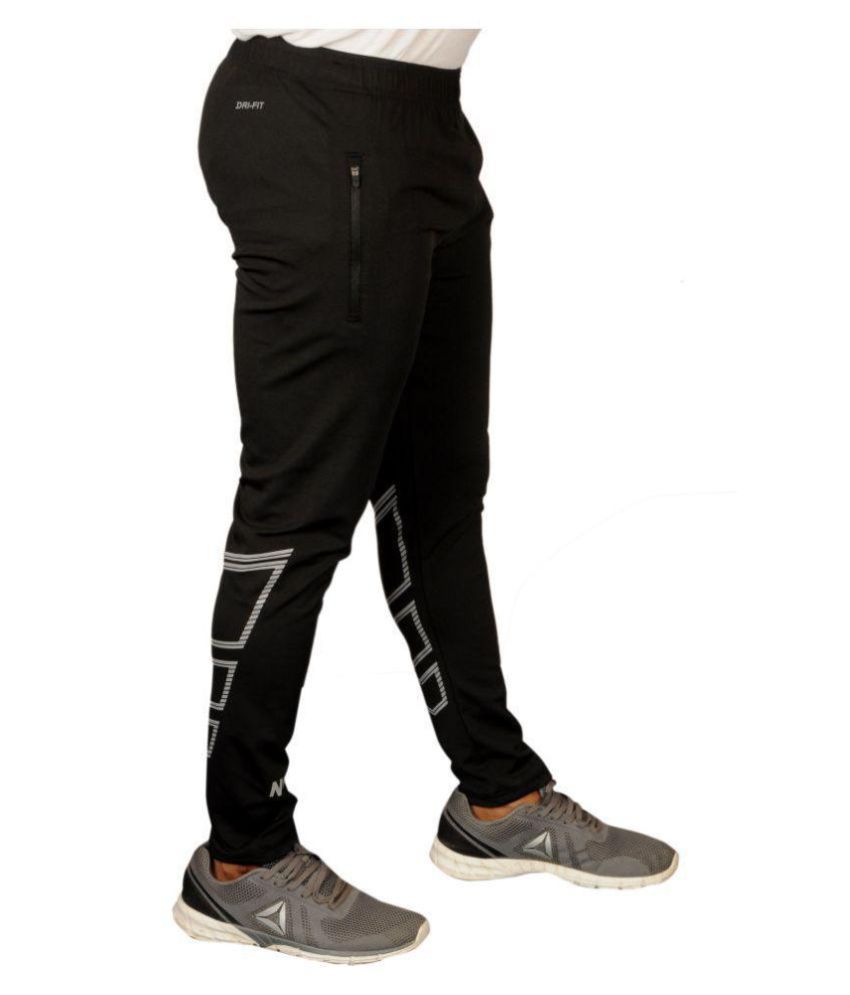 nike black polyester track pants