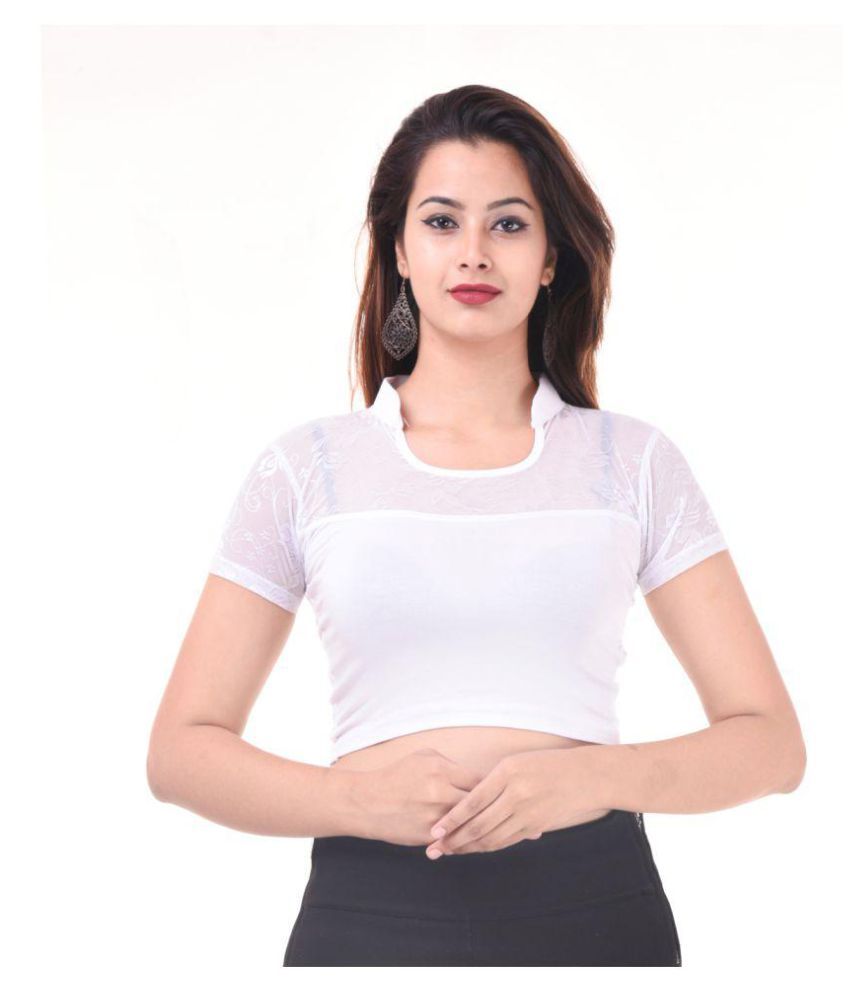 white lycra long sleeve top