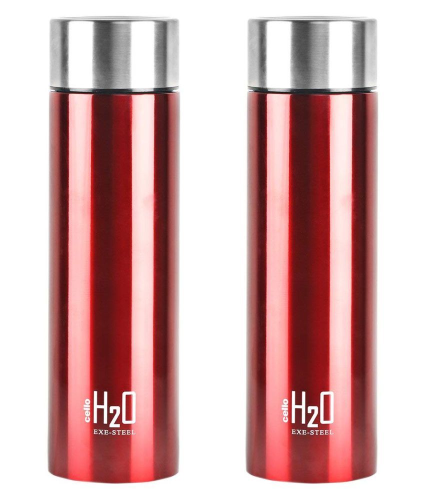 Cello H2o Ss Multicolour 1000 Ml Steel Water Bottle Set Of 2 Buy Online At Best Price In India Snapdeal