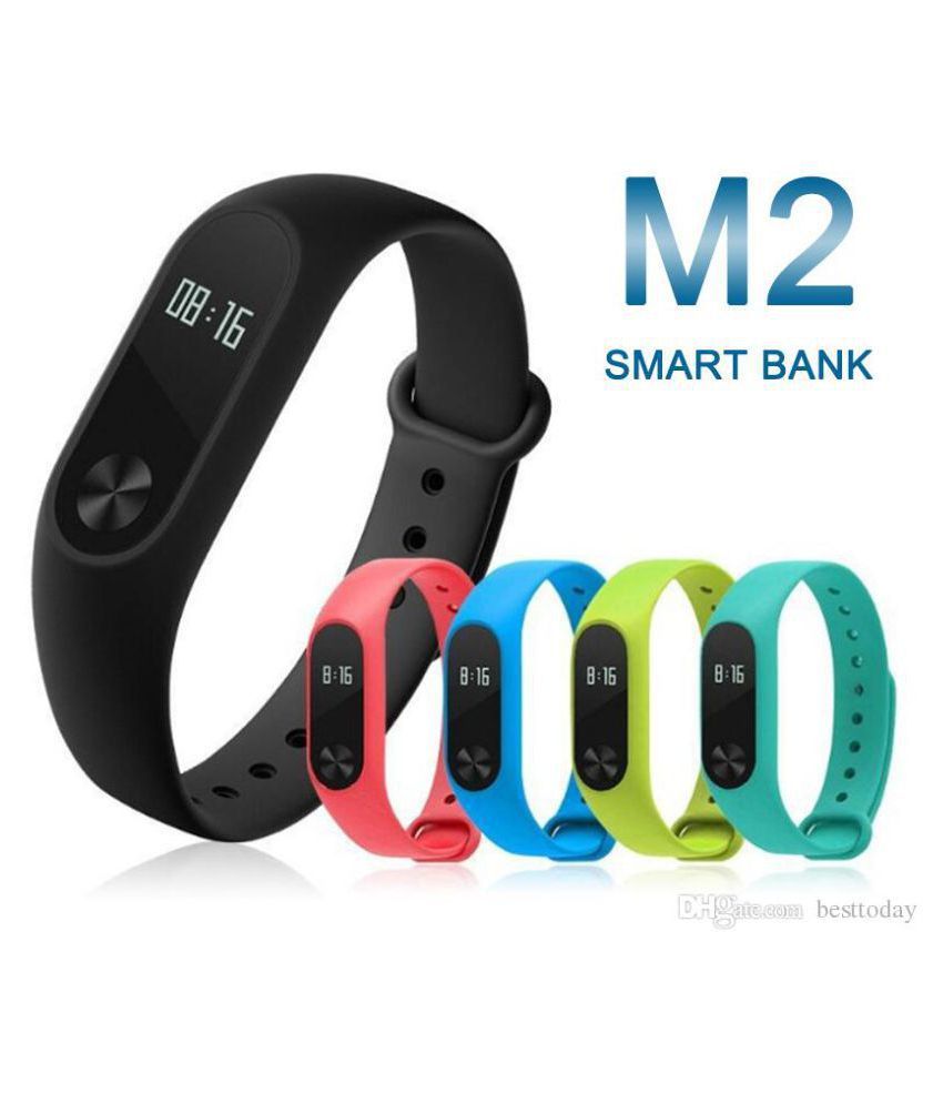 m2 waterproof heart monitoring fitness smart band